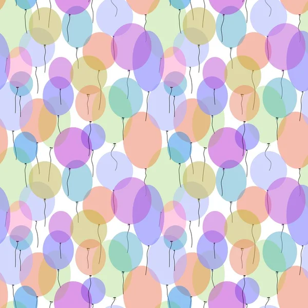 Födelsedag Sömlösa Tecknade Ballonger Mönster För Barn Och Presenter Och — Stockfoto