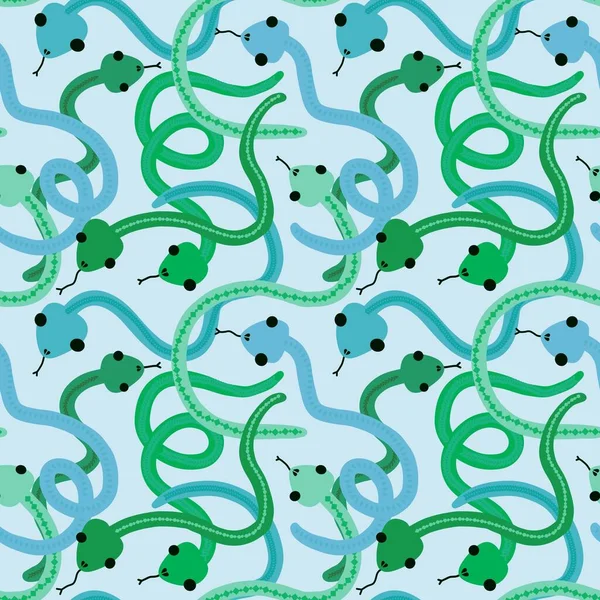 Cartoon seamless snakes pattern for wallpaper and fabrics and textiles and packaging and gifts and cards and linens and kids and wrapping paper. High quality photo