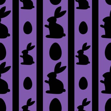 Kumaşlar, ambalaj kağıtları, çocuklar ve hobiler için paskalya tavşanı ve yumurta deseni. Yüksek kalite fotoğraf