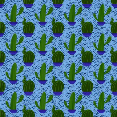 Kumaşlar, tekstil, ambalajlar, hediyeler, kartlar, çarşaflar, çocuklar ve ambalaj kağıtları için kusursuz kaktüsler. Yüksek kalite fotoğraf