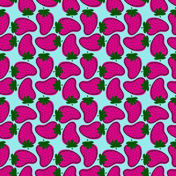 Fruit Seamless Strawberry Pattern Fabrics Textiles Packaging Gifts Cards Linens — Stock Photo, Image