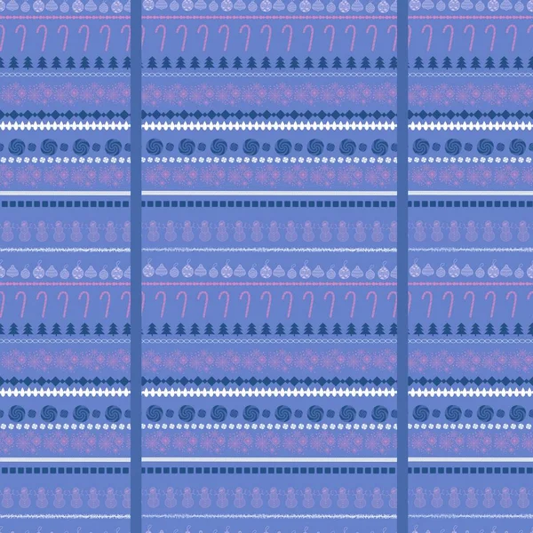 Nowy Rok Bez Szwu Wzór Świąteczny Dla Tapet Tkanin Tekstyliów — Zdjęcie stockowe