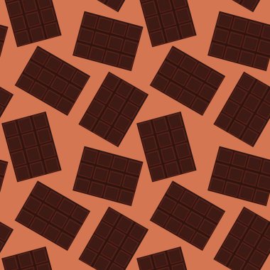 Duvar kağıtları, kumaşlar, tekstil ve ambalajlar, hediyeler, kartlar, çarşaflar ve çocuklar için karikatürsüz çikolata deseni. Yüksek kalite fotoğraf