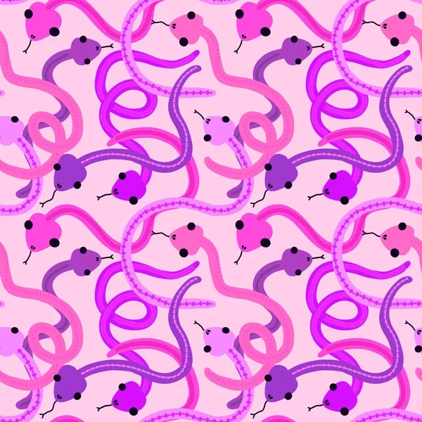 Cartoon Seamless Snakes Pattern Wallpaper Fabrics Textiles Packaging Gifts Cards —  Fotos de Stock