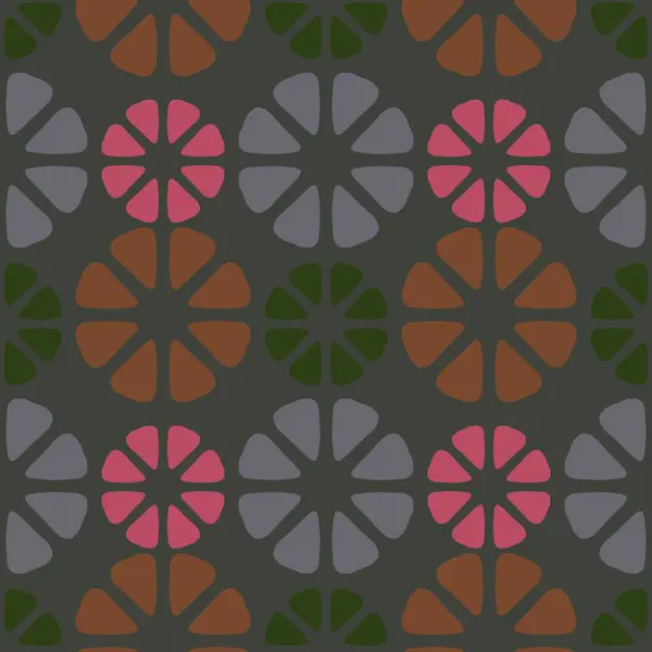 Abstract Flower Seamless Geometric Floral Pattern Fabrics Textiles Packaging Gifts — Stock fotografie
