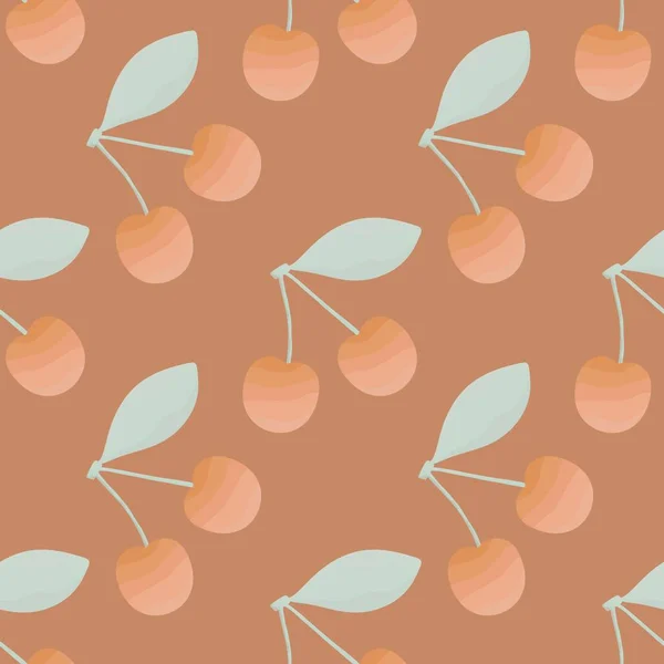 Summer Fruit Seamless Cherry Pattern Fabrics Textiles Packaging Gifts Cards — ストック写真