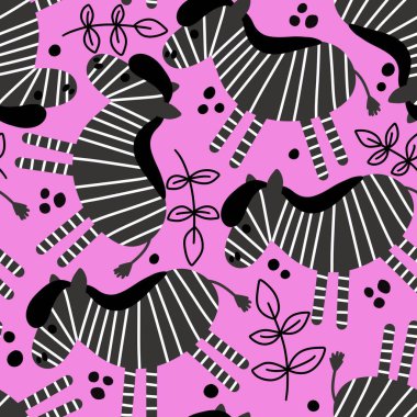 Hayvanlar, çocuklar için kusursuz zebra desenleri hediyeler, kartlar, çarşaflar, kumaşlar ve ambalaj kağıtları. Yüksek kalite fotoğraf