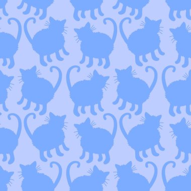 Kumaşlar, tekstil, ambalaj, hediyeler, kartlar, çarşaflar ve ambalaj kağıtları için kusursuz kedi desenleri. Yüksek kalite fotoğraf