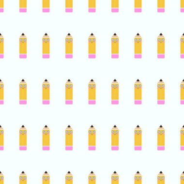 School pencil seamless kids pattern for fabrics and textiles and packaging and gifts and cards and linens and wrapping paper and hobbies. High quality photo