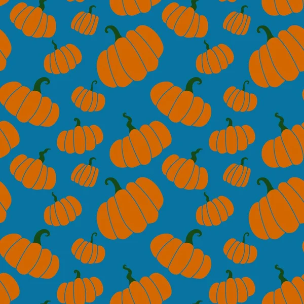 Patrón Calabazas Lindo Sin Costuras Halloween Para Telas Textiles Embalaje —  Fotos de Stock