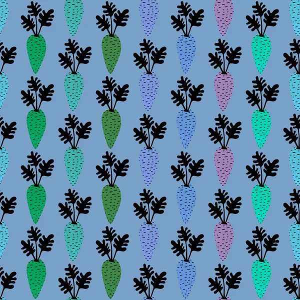 Duvar kağıtları, kumaşlar, tekstil ve ambalajlar, hediyeler, kartlar, çarşaflar ve çocuklar için sebzesiz havuç deseni. Yüksek kalite fotoğraf