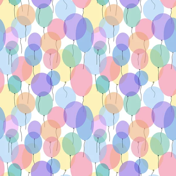 Urodziny Bez Szwu Wzór Balony Kreskówki Dla Dzieci Prezenty Karty — Zdjęcie stockowe