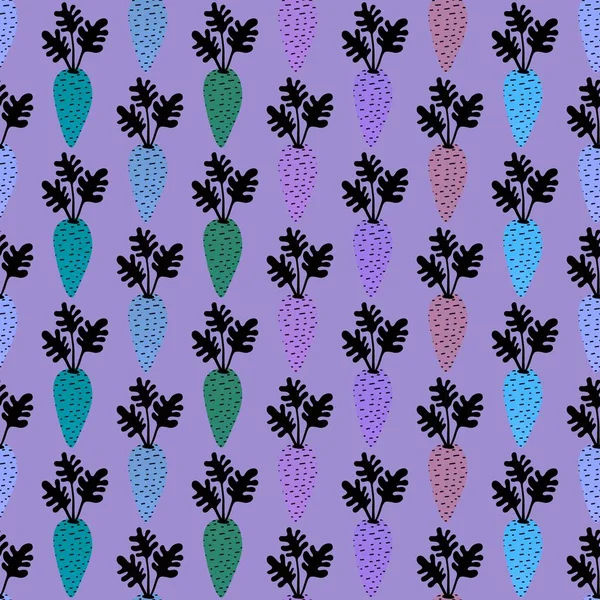 Vegetable Seamless Cartoon Carrot Pattern Wallpaper Fabrics Textiles Packaging Gifts — Φωτογραφία Αρχείου