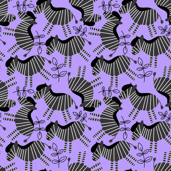 Zvířata Bezešvé Zebra Vzor Pro Děti Dárky Karty Prádlo Tkaniny — Stock fotografie
