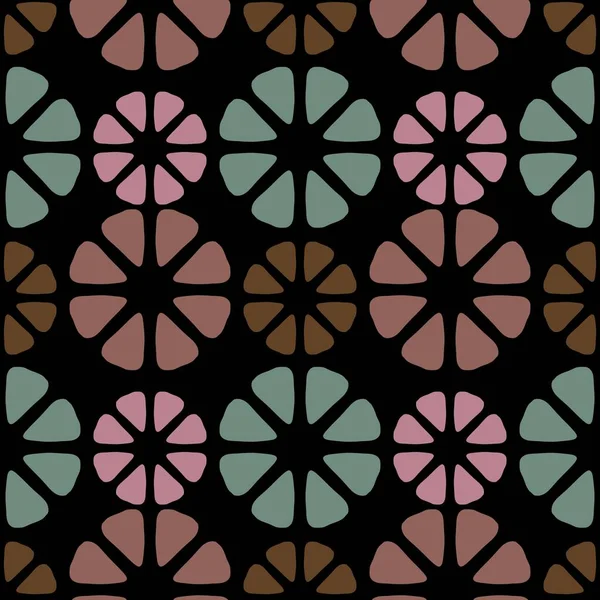 Abstraktní Květinový Bezešvý Geometrický Květinový Vzor Pro Tkaniny Textilie Obaly — Stock fotografie