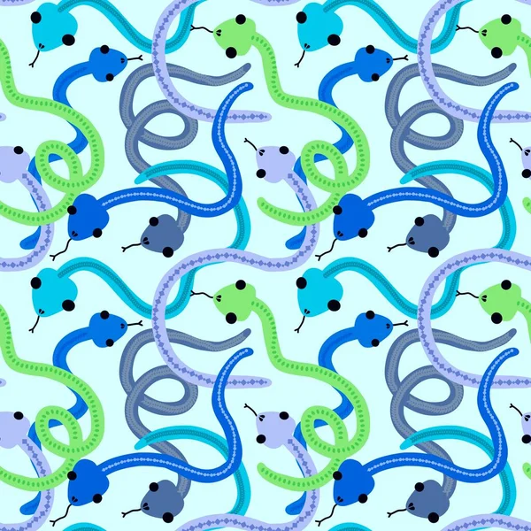 Cartoon Seamless Snakes Pattern Wallpaper Fabrics Textiles Packaging Gifts Cards — Fotografia de Stock