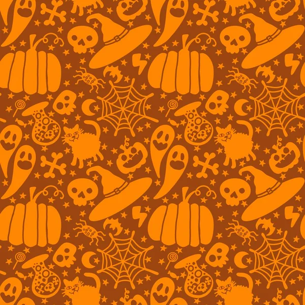 Halloween Naadloze Spook Patroon Voor Behang Verpakking Geschenken Kaarten Linnengoed — Stockfoto