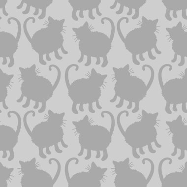 Kumaşlar, tekstil, ambalaj, hediyeler, kartlar, çarşaflar ve ambalaj kağıtları için kusursuz kedi desenleri. Yüksek kalite fotoğraf