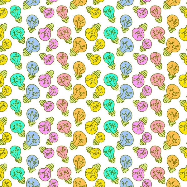 Kids seamless bulb and idea pattern for fabrics and wrapping paper and notebooks and packaging and textiles. High quality photo
