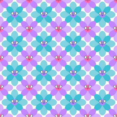 Kumaşlar, tekstil ürünleri, ambalajlar, ambalaj kağıtları ve çocuklar için basit, dikişsiz çiçek deseni. Yüksek kalite fotoğraf