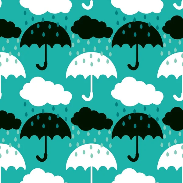 Autumn Seamless Umbrella Pattern Fabrics Textiles Packaging Wrapping Paper Kids — Stock Photo, Image