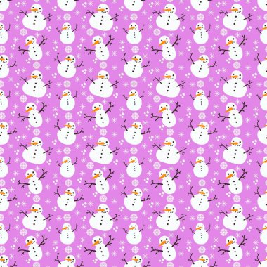 Çocuklar, hediyeler, kartlar, çarşaflar, ambalajlar, kumaşlar ve ambalajlar için kusursuz kardan adam desenleri. Yüksek kalite fotoğraf