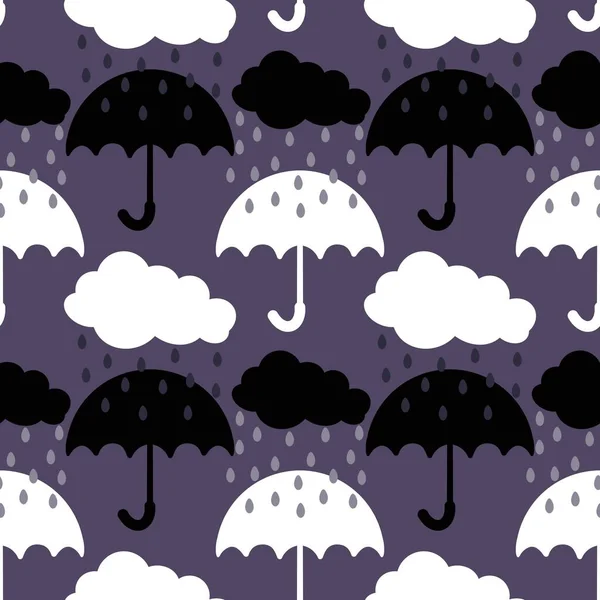 Herbstnahtloses Regenschirmmuster Für Stoffe Und Textilien Sowie Verpackungs Und Verpackungspapier — Stockfoto