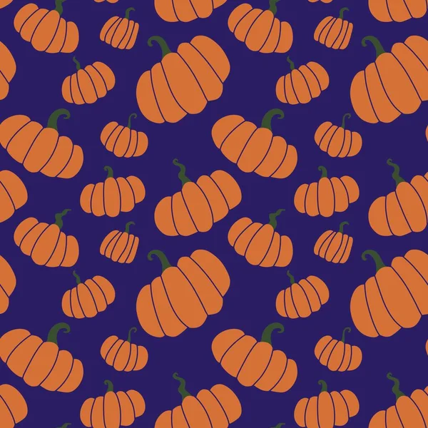 Halloween Sem Costura Abóboras Bonito Padrão Para Tecidos Têxteis Embalagens — Fotografia de Stock