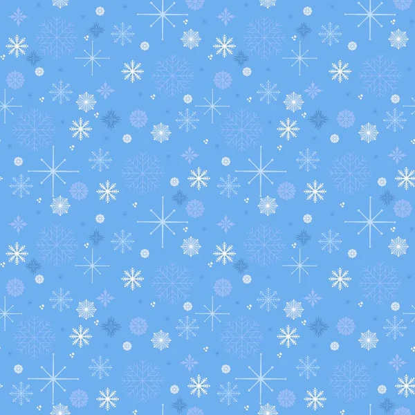 Seamless Pattern Snowflakes Blue Background Packaging Fabrics Textiles — Stock Photo, Image