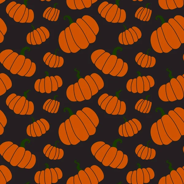 Halloween Seamless Cute Pumpkins Pattern Fabrics Textiles Packaging Gifts Cards — Fotografia de Stock