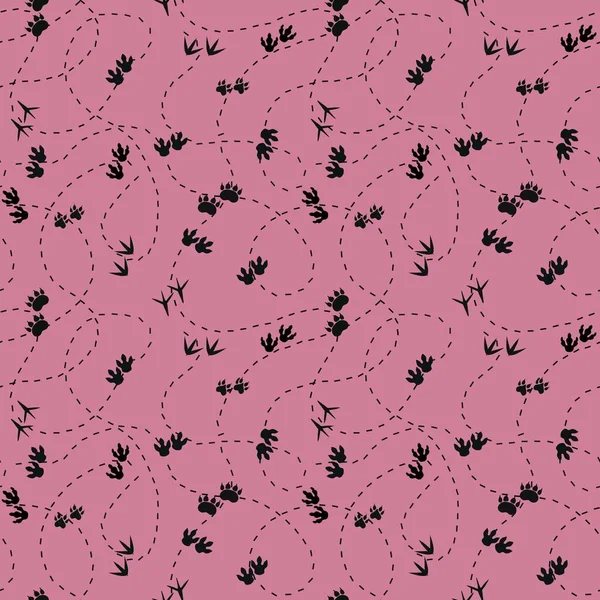 Animals footprints seamless dinosaur pattern for fabrics and textiles and packaging and linens and gifts and cards and wrapping paper and kids. High quality photo