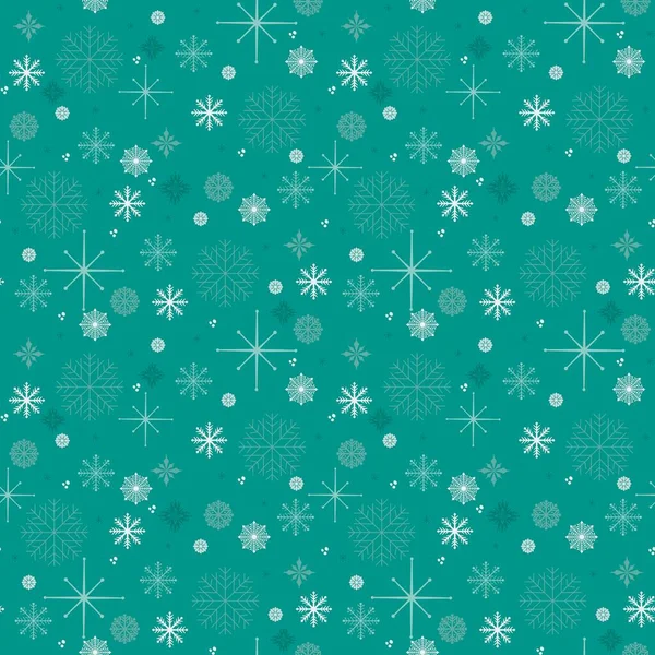 パッケージや生地や織物のための青の背景に雪片とシームレスなパターン — ストック写真