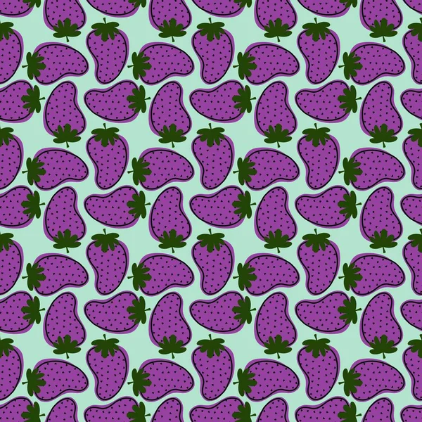 Fruktfritt Jordgubbsmönster För Tyger Och Textilier Samt Förpackning Och Presenter — Stockfoto
