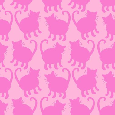 Kumaşlar, tekstil, ambalaj, hediyeler, kartlar, çarşaflar ve ambalaj kağıtları için kusursuz kedi desenleri. Yüksek kalite fotoğraf