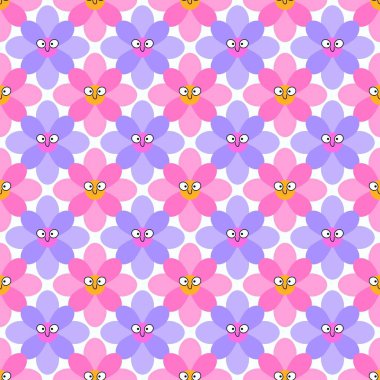 Kumaşlar, tekstil ürünleri, ambalajlar, ambalaj kağıtları ve çocuklar için basit, dikişsiz çiçek deseni. Yüksek kalite fotoğraf