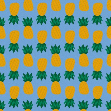 Kumaşlar, tekstil ürünleri, ambalajlar, ambalaj kağıtları ve defterler için yaz meyvesiz ananas deseni. Yüksek kalite fotoğraf