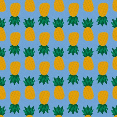 Kumaşlar, tekstil ürünleri, ambalajlar, ambalaj kağıtları ve defterler için yaz meyvesiz ananas deseni. Yüksek kalite fotoğraf
