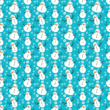 Çocuklar, hediyeler, kartlar, çarşaflar, ambalajlar, kumaşlar ve ambalajlar için kusursuz kardan adam desenleri. Yüksek kalite fotoğraf