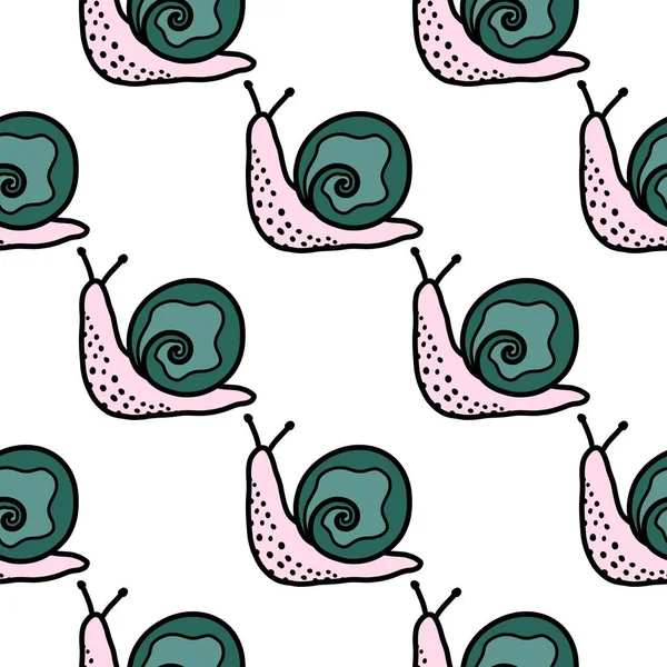 Kids Seamless Snails Pattern Wallpaper Fabrics Textiles Packaging Gifts Wrapping — Stock Photo, Image