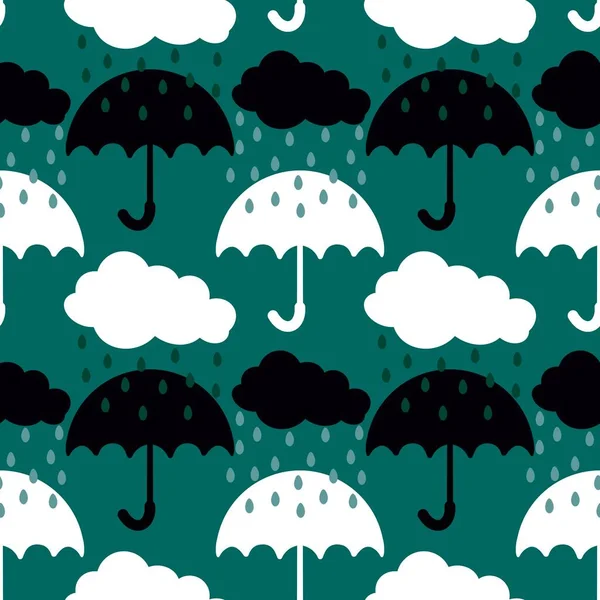Herbstnahtloses Regenschirmmuster Für Stoffe Und Textilien Sowie Verpackungs Und Verpackungspapier — Stockfoto