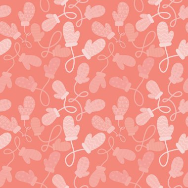 Kış eldivenleri kumaşlar, tekstil ve ambalajlar, Noel hediyeleri, çocuklar ve ambalaj kağıtları için pürüzsüz desen. Yüksek kalite fotoğraf