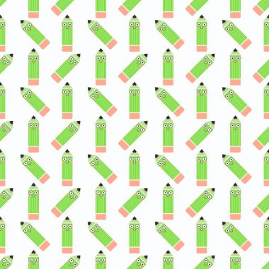 Kumaşlar, tekstil, ambalajlar, hediyeler, kartlar, çarşaflar, ambalaj kağıtları ve hobiler için okul kalemsiz çocuk modeli. Yüksek kalite fotoğraf