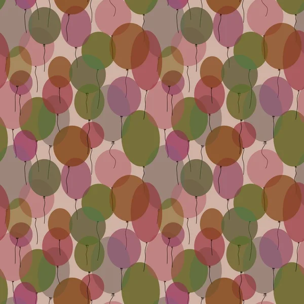 Birthday Seamless Cartoon Balloons Pattern Kids Gifts Cards Linens Fabrics — Stock Photo, Image