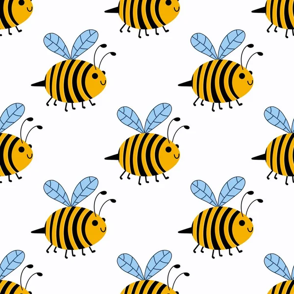 Kids Seamless Bee Pattern Wallpaper Fabrics Textiles Packaging Gifts Cards — Photo