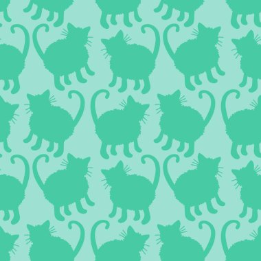 Kumaşlar, tekstil, ambalaj, hediyeler, kartlar, çarşaflar ve ambalaj kağıtları için kusursuz kedi desenleri. Yüksek kalite fotoğraf