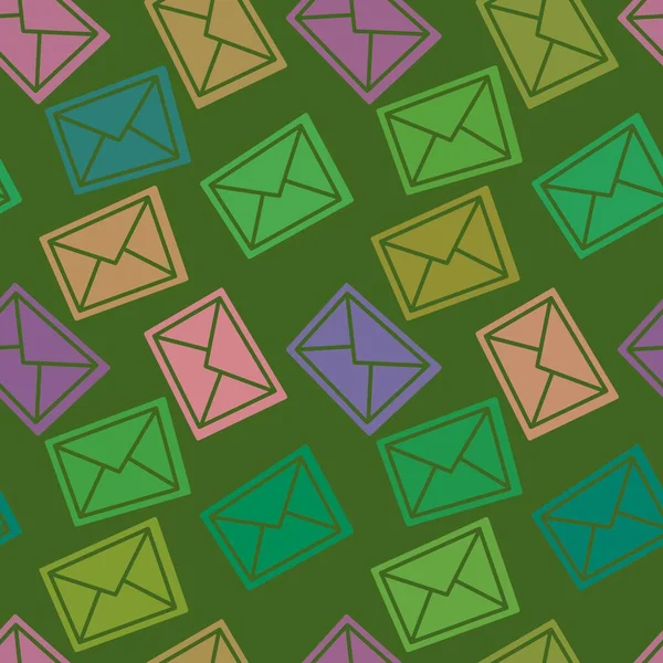 Kids Letter Seamless Envelope Pattern Wallpaper Fabrics Textiles Packaging Gifts — Stockfoto