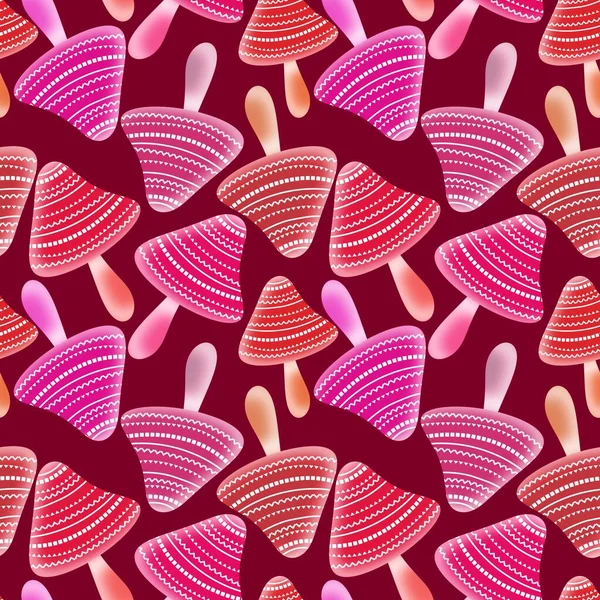 Mushrooms seamless pattern for wallpaper and fabrics and textiles and packaging and gifts and cards and linens and kids and wrapping paper. High quality photo