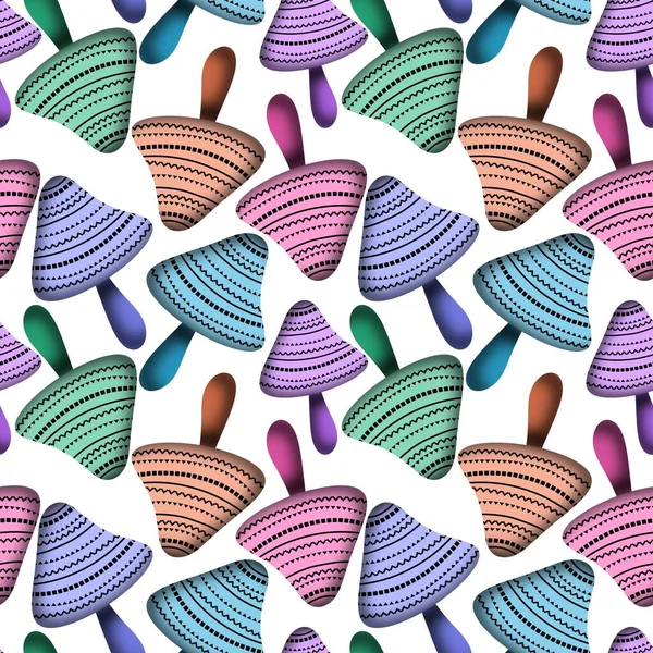 Mushrooms seamless pattern for wallpaper and fabrics and textiles and packaging and gifts and cards and linens and kids and wrapping paper. High quality photo