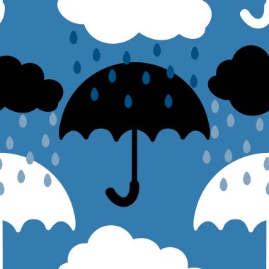 Sonbahar kumaşlar, tekstil ürünleri, ambalaj kağıtları ve çocuklar için dikişsiz şemsiye deseni. Yüksek kalite fotoğraf