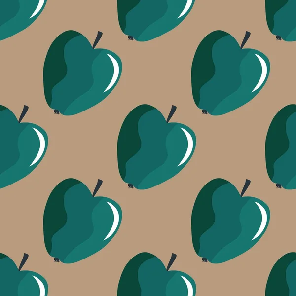 Jesienny Bezszwowy Wzór Jabłek Dla Tkanin Tekstyliów Opakowań Prezentów Pościeli — Zdjęcie stockowe
